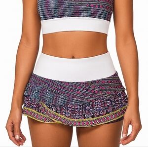 Lucky in Love Scallop Multicolor Skirt Golf Pickleball Tennis